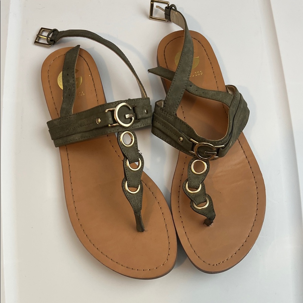 Guess Olive Green Sandals